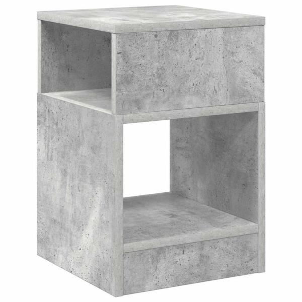Beistelltisch 2 pcs Beton Grau 30,5 x 30 x 45 cm Holzwerkstoff