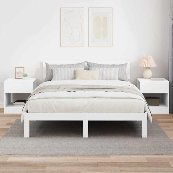 Beistelltisch 2 pcs Weiß 40,5 x 40 x 45 cm Holzwerkstoff