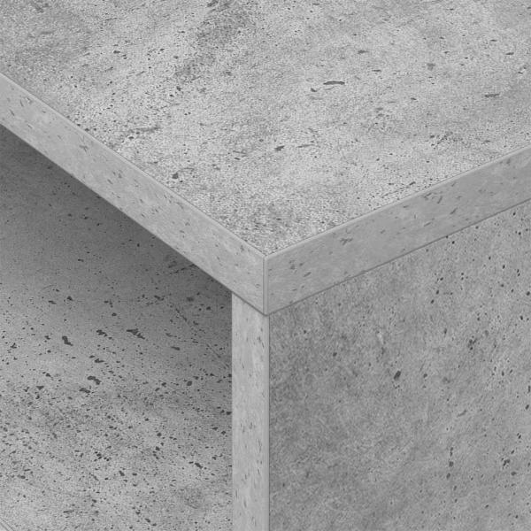 Beistelltisch 2 pcs Beton Grau 40,5 x 40 x 45 cm Holzwerkstoff