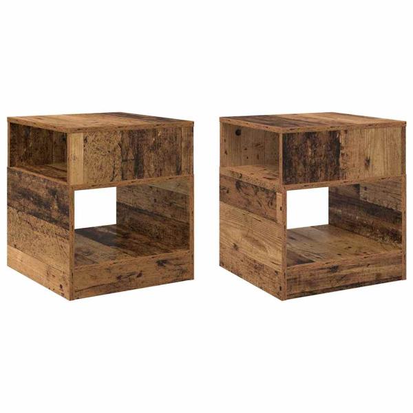 Beistelltisch 2 pcs Altholz 40,5 x 40 x 45 cm Holzwerkstoff