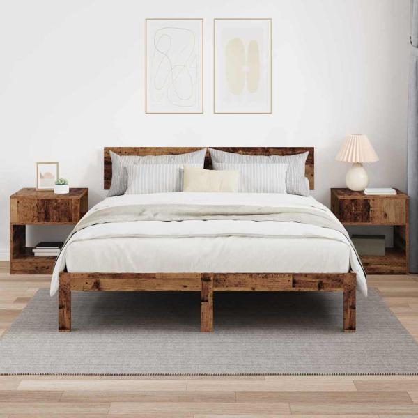 Beistelltisch 2 pcs Altholz 40,5 x 40 x 45 cm Holzwerkstoff