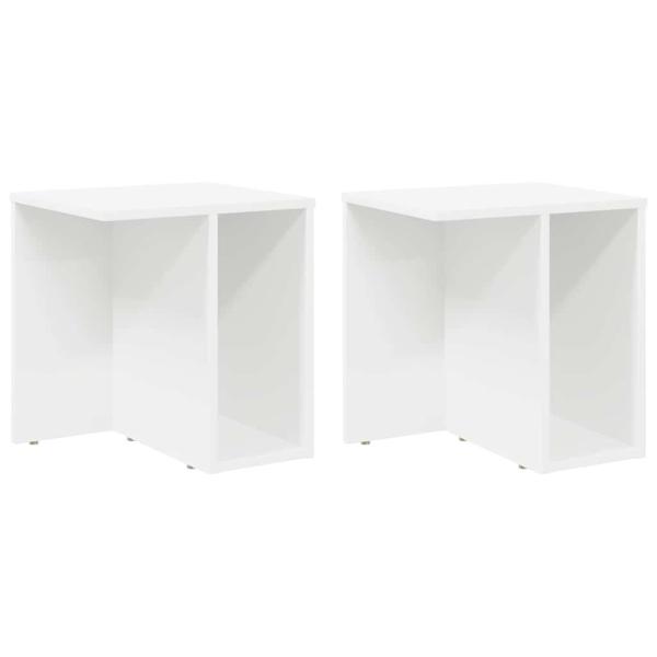 Beistelltisch 2 pcs Weiß 37 x 32 x 40 cm Holzwerkstoff