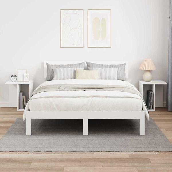 Beistelltisch 2 pcs Weiß 37 x 32 x 40 cm Holzwerkstoff