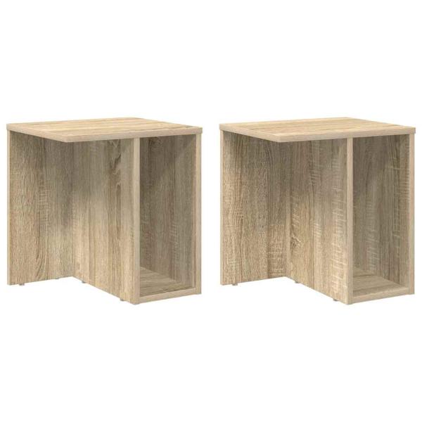 Beistelltisch 2 pcs Sonoma-Eiche 37 x 32 x 40 cm Holzwerkstoff