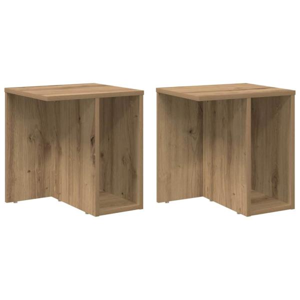 Beistelltisch 2 pcs Artisan-Eiche 37 x 32 x 40 cm Holzwerkstoff