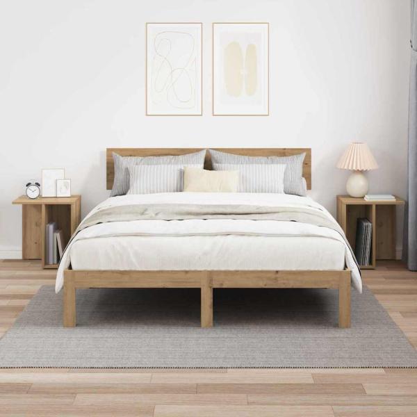 Beistelltisch 2 pcs Artisan-Eiche 37 x 32 x 40 cm Holzwerkstoff