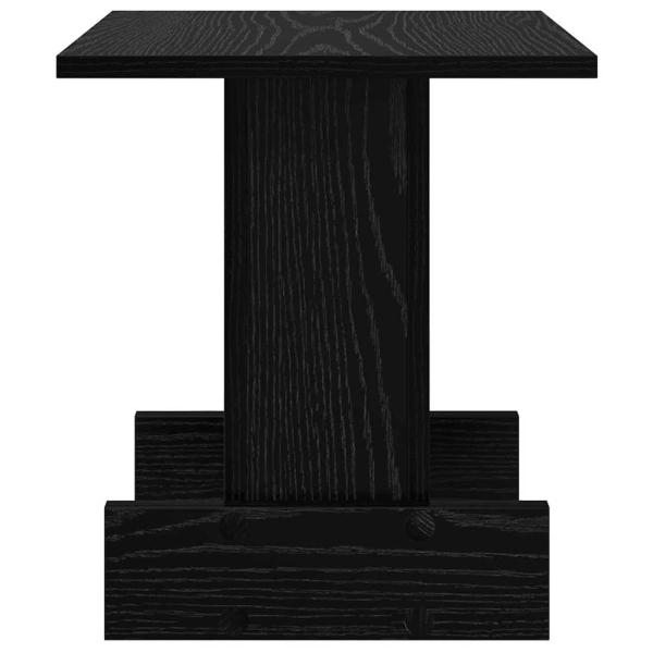 Beistelltisch Schwarz Eichen-Optik 35,5 x 35 x 40 cm