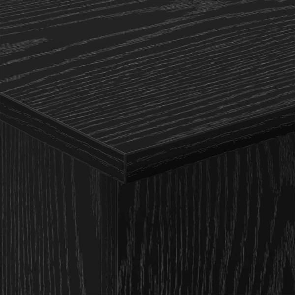 Beistelltisch Schwarz Eichen-Optik 35,5 x 35 x 40 cm