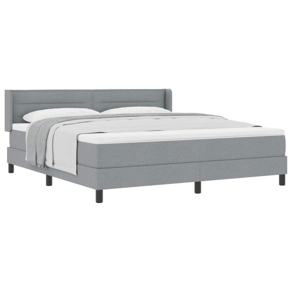 Boxspringbett mit Matratze mit Matratze Hellgrau 180 x 200 cm