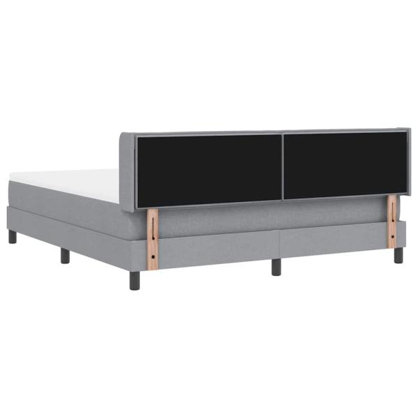 Boxspringbett mit Matratze mit Matratze Hellgrau 180 x 200 cm