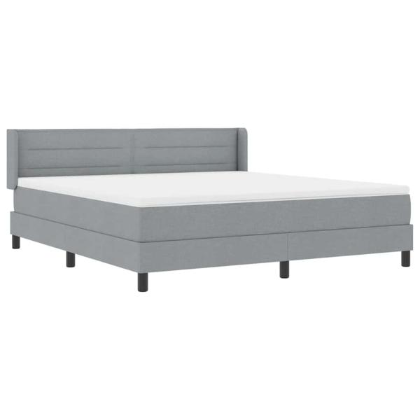 Boxspringbett mit Matratze mit Matratze Hellgrau 180 x 200 cm