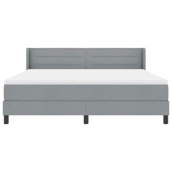 Boxspringbett mit Matratze mit Matratze Hellgrau 180 x 200 cm