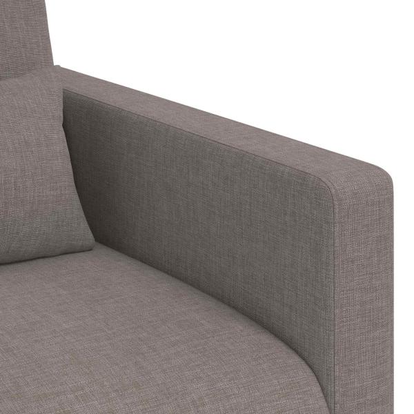Sofa 2 pcs Taupe Metall