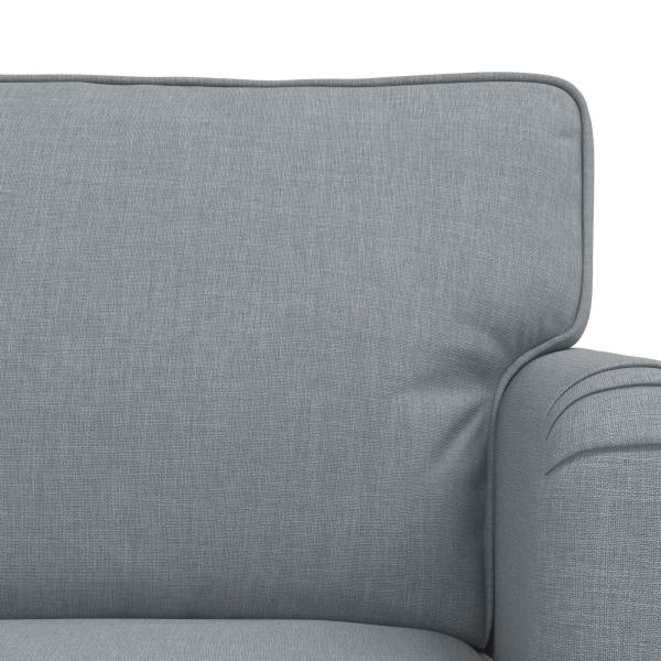 Sofa 2 pcs Hellgrau Metall