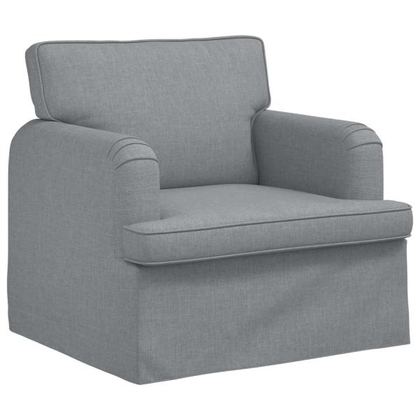 Sofa Set 2 stk. Hellgrau Stoff