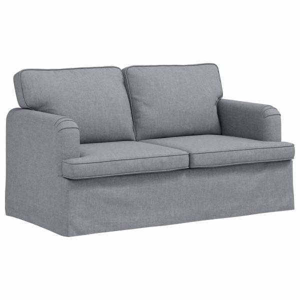 Sofa Set 2 stk. Hellgrau Stoff