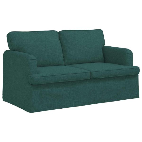 Sofa Set 2 stk. Dunkelgrün Stoff