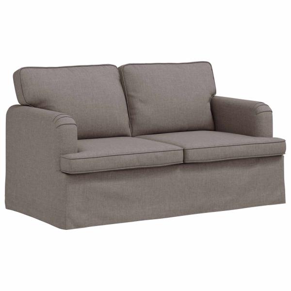 Sofa 2 pcs Taupe Metall