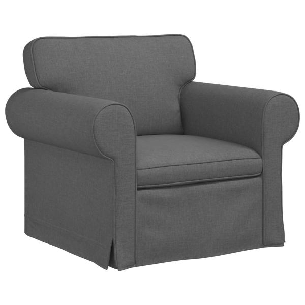 Sofa 2 pcs Dunkelgrau Metall