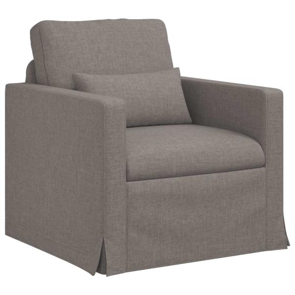Sofa 2 pcs Taupe Metall