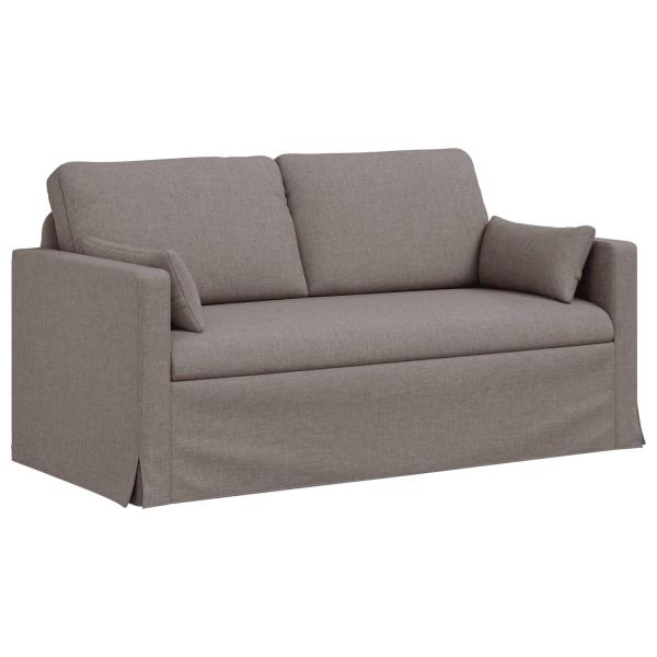 Sofa 2 pcs Taupe Metall