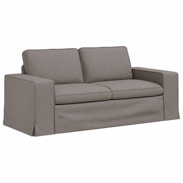 Sofa 2 pcs Taupe Metall