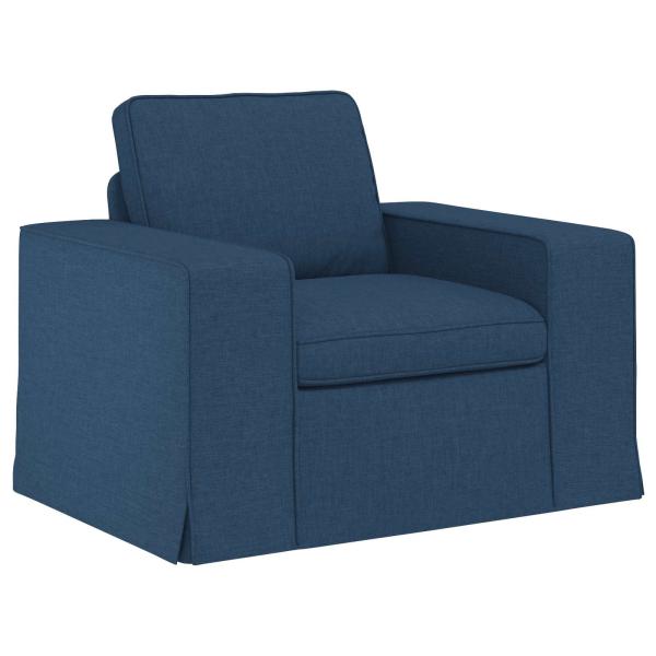 Sofa 2 pcs Blau Metall