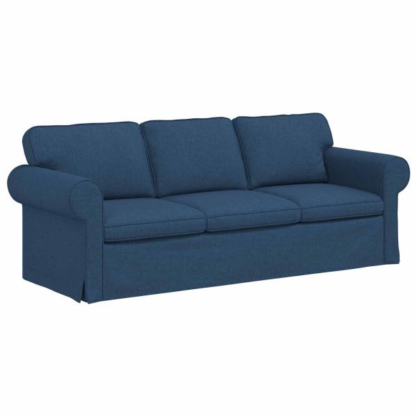 Sofa 2 pcs Blau Metall