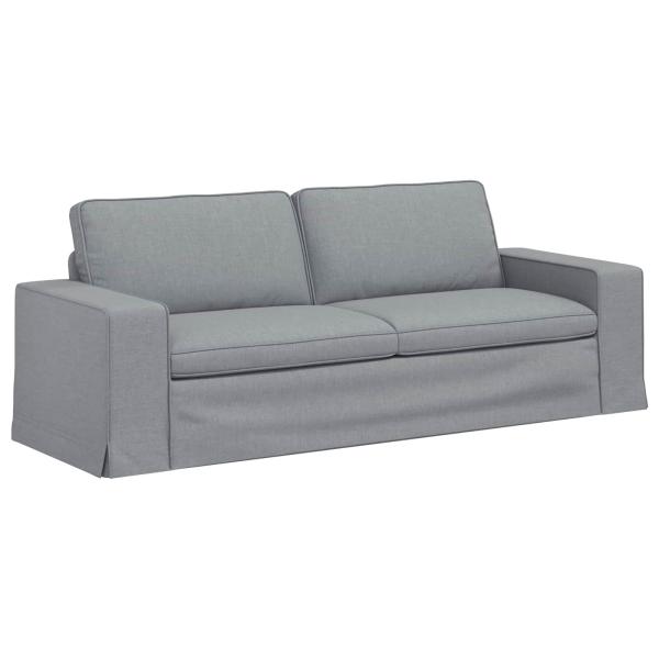 Sofa 2 pcs Hellgrau Metall