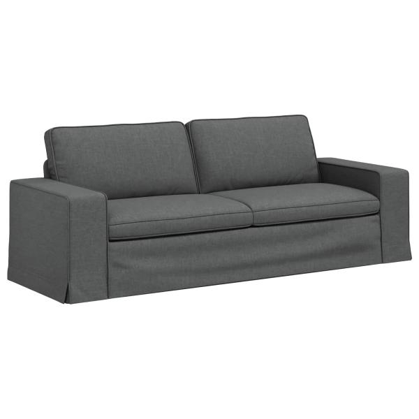 Sofa 2 pcs Dunkelgrau Metall