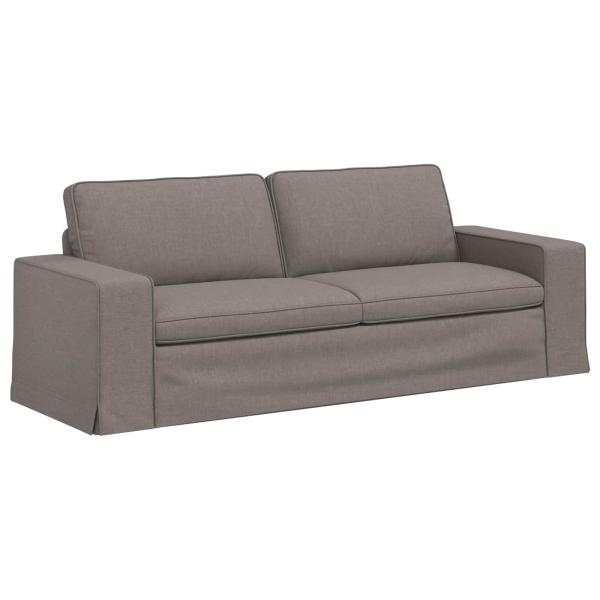 Sofa 2 pcs Taupe Metall