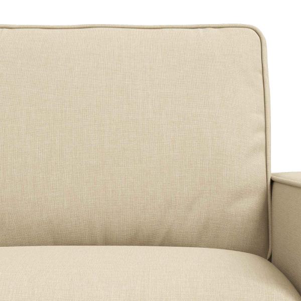 Sofa 2 pcs Creme Metall