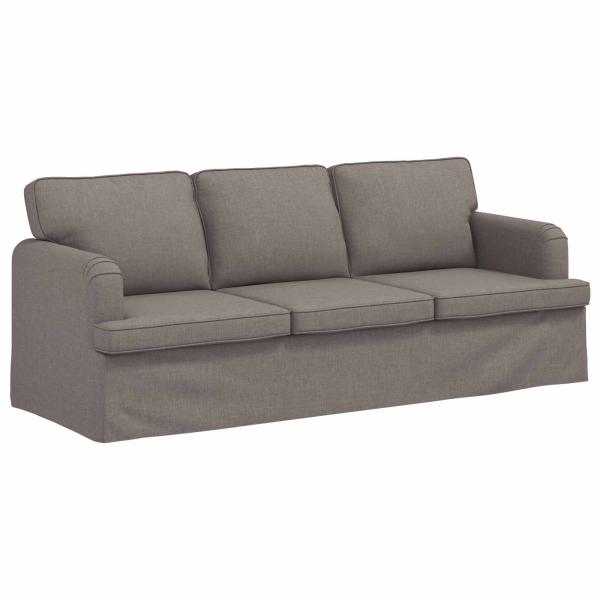 Sofa 2 pcs Taupe Metall