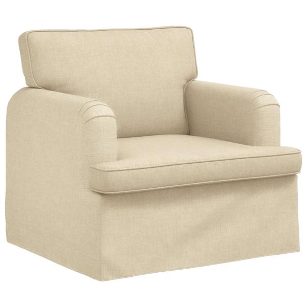 Sofa 2 pcs Creme Metall