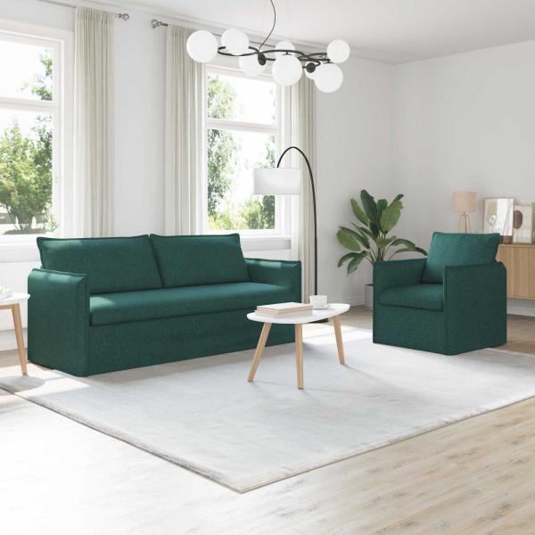 ARDEBO.de - Sofa 2 pcs Dunkelgrün Metall