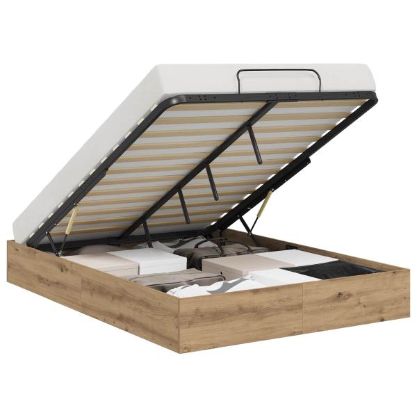 Ottoman Bettgestell Kunsthandwerk Eiche 193 x 120 x 25 cm