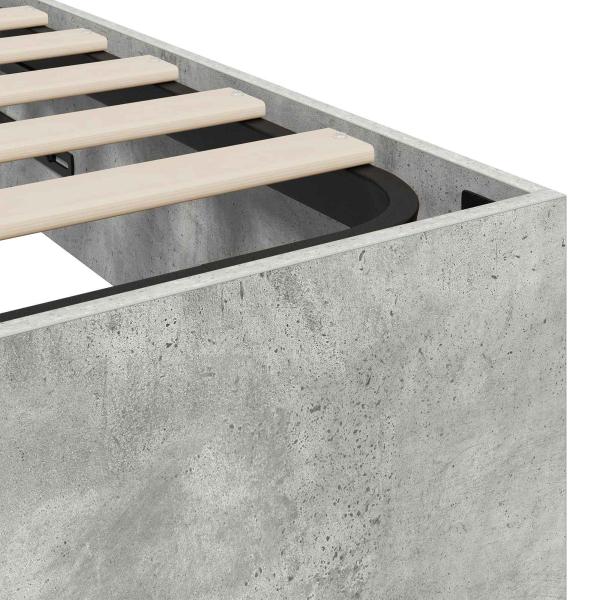 ARDEBO.de - Ottoman Bettgestell Beton 193 x 120 x 25 cm Spanplatte