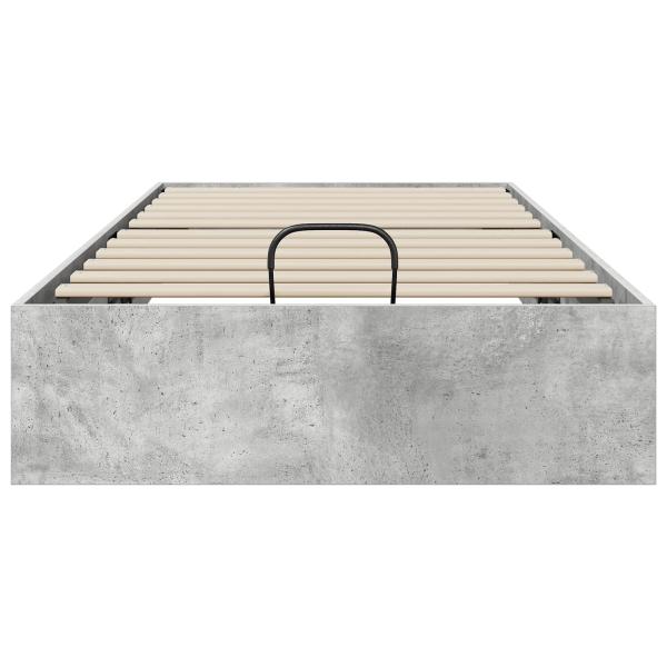 Ottoman Bettgestell Betongrau 80,5 x 200 cm Holzwerkstoff
