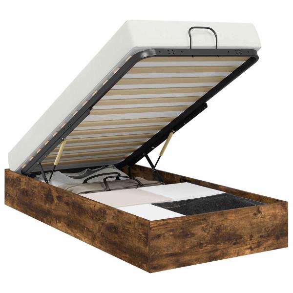 Ottoman Bettgestell Geräucherte Eiche 193 x 120 x 25 cm