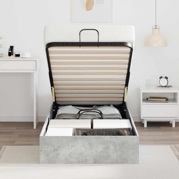 Ottoman Bettgestell Beton 193 x 120 x 25 cm Spanplatte