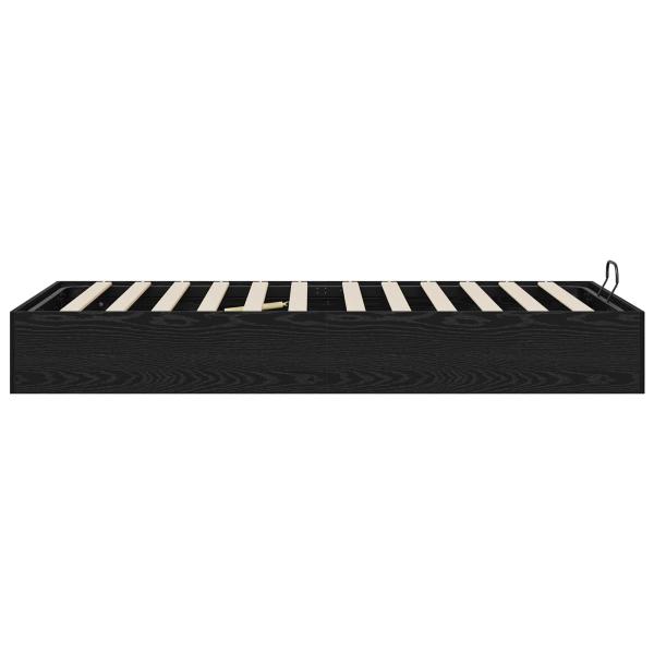 Ottoman Bettgestell Schwarze Eiche 75,5 x 190 cm Holzwerkstoff