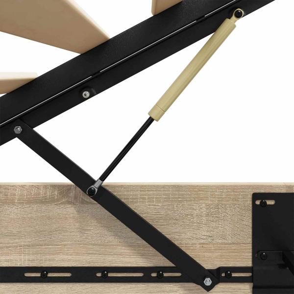 ARDEBO.de - Ottoman Bettgestell Sonoma-Eiche 193 x 120 x 25 cm Spanplatte