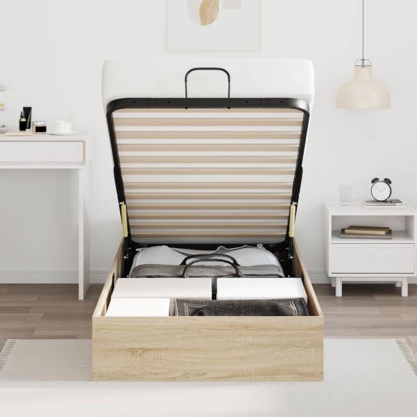 Ottoman Bettgestell Sonoma-Eiche 193 x 120 x 25 cm Spanplatte