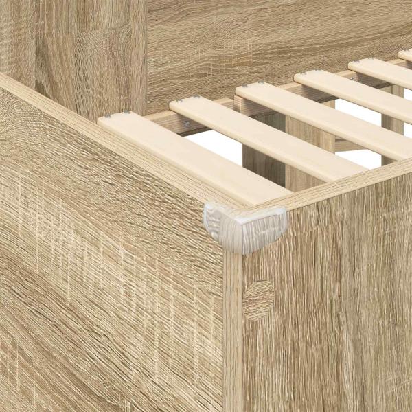 Etagenbettgestell mit Schreibtisch Sonoma-Eiche 100 x 200 cm