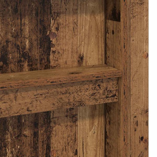 Etagenbettgestell mit Schreibtisch Altholz 100 x 200 cm