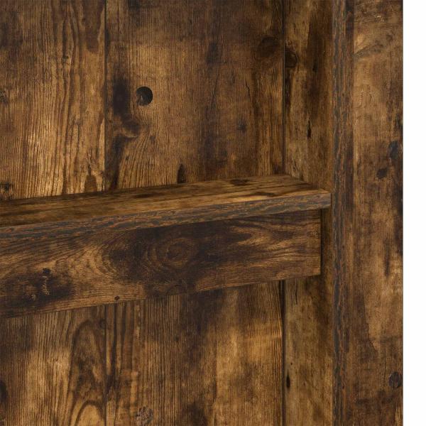 Etagenbettgestell mit Schreibtisch Geräucherte Eiche