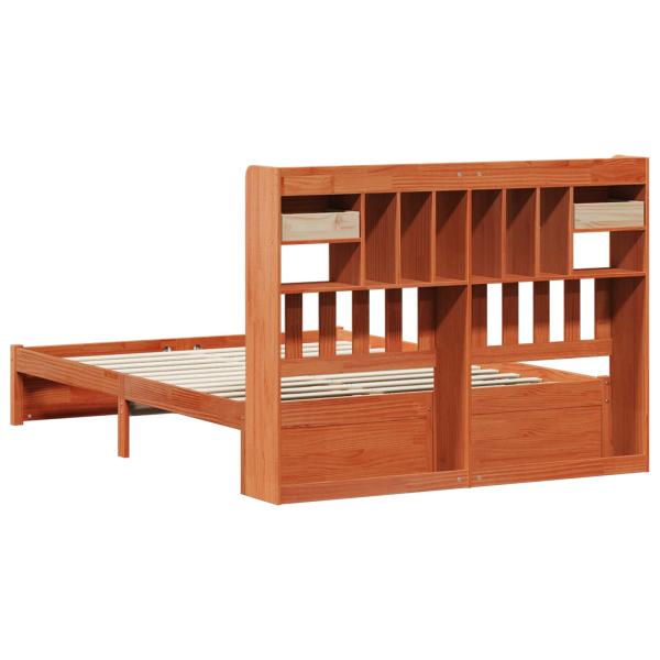 Bücherregal Bettgestell 2 pcs Wachsbraun 200 x 160 cm