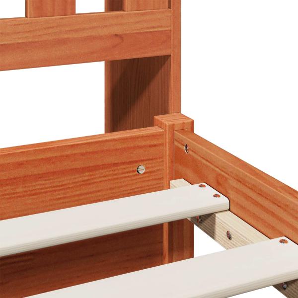 Bücherregal Bettgestell 2 pcs Wachsbraun 200 x 140 cm