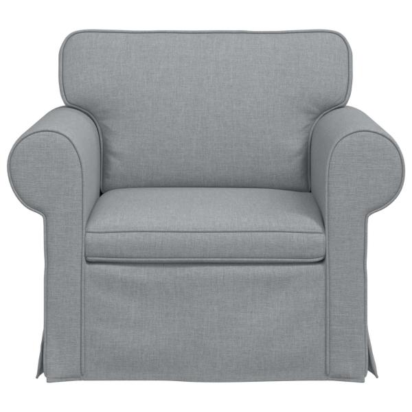 Sofa Hellgrau 215 x 82 x 80 cm Metall