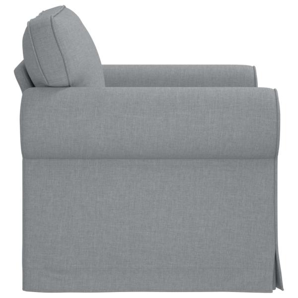 Sofa Hellgrau 215 x 82 x 80 cm Metall